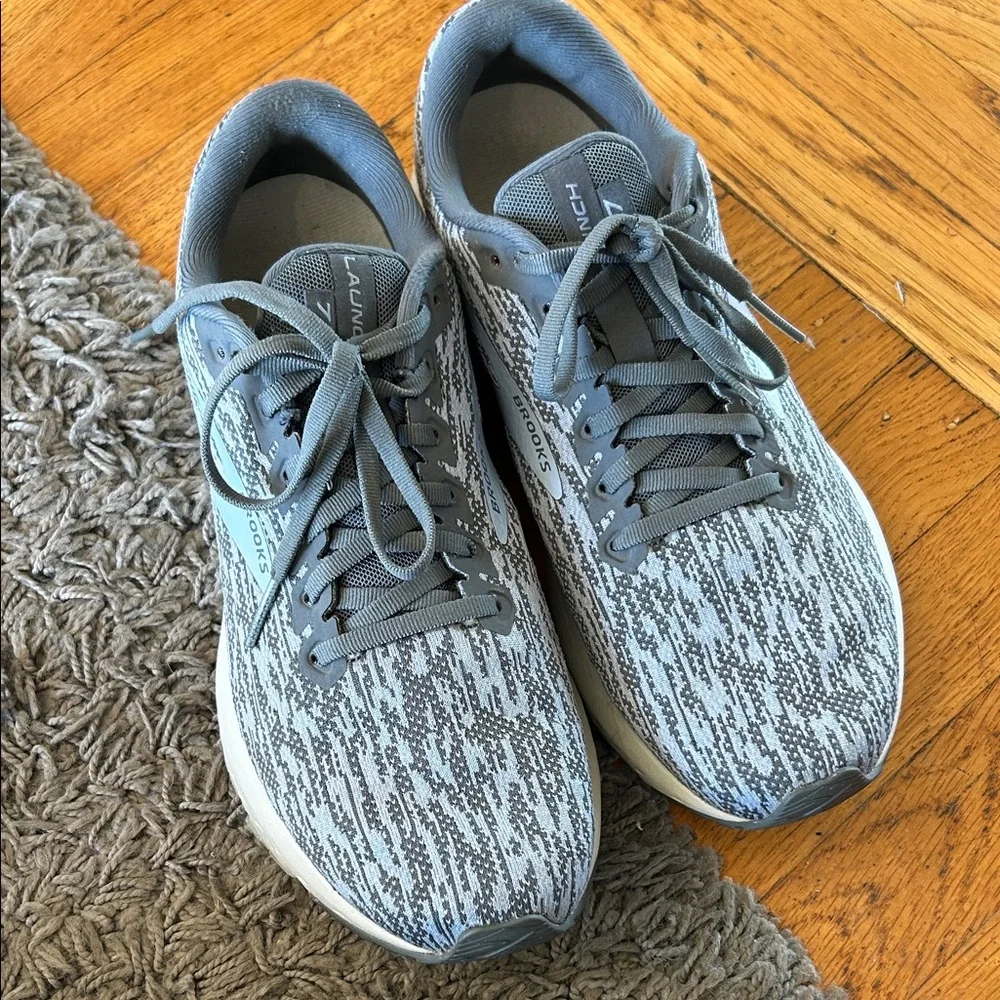 Women's Brooks Launch 7 Blue Patterned Athletic Shoes Sneakers Size 10